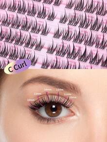 MLEN DIARY 120 sợi mi giả hình chữ C, dài 10-14mm, mềm mại tự nhiên, có thể tái sử dụng, kiểu hoạt hình, thích hợp cho việc tự nối mi. - C - Xem 3