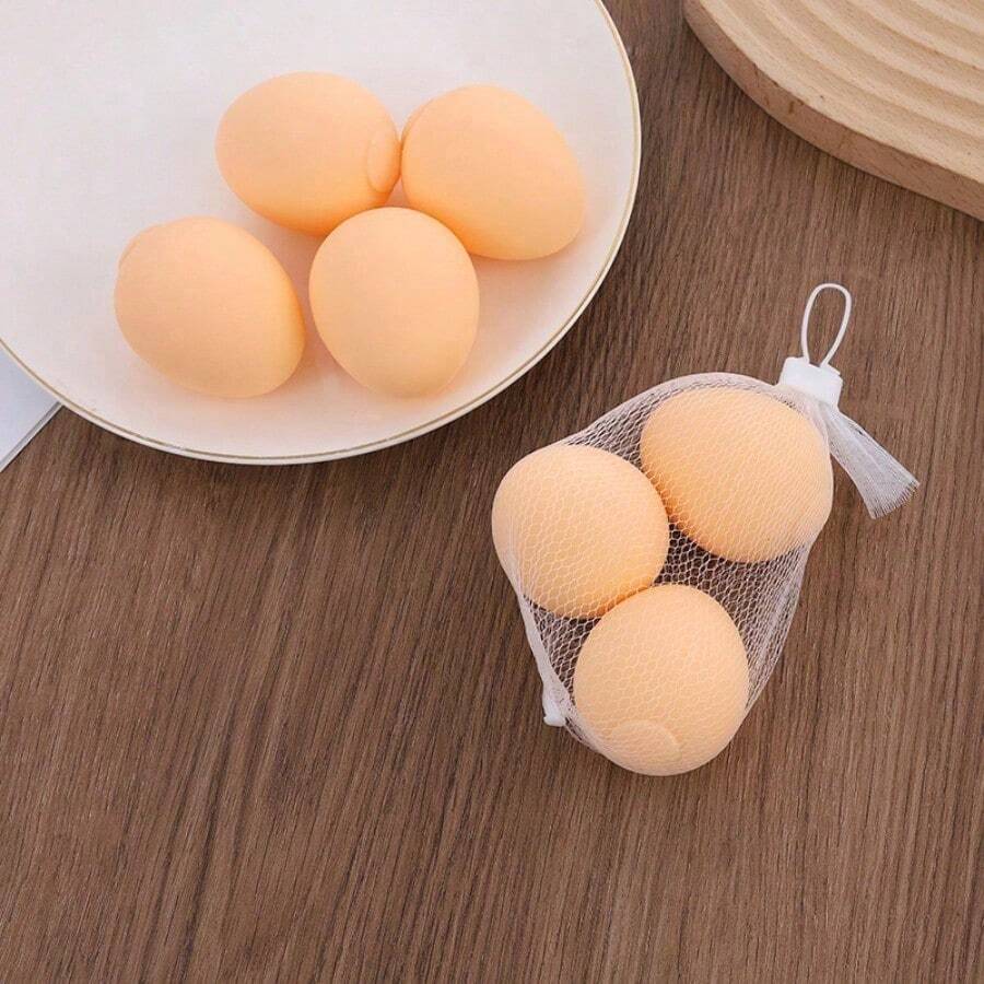 1个逼真蛋形挤压玩具，TPR材质慢回弹感官玩具，用于缓解压力