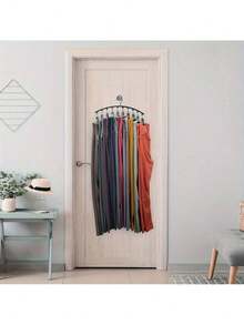 2 Pack Space-Saving Stainless Steel Hanger With 10 Clips - Easy Install, Wall-Mounted Organizer For Yoga Pants, Leggings & Socksbedroom,Organizer,Organiser,Home Storage,White T Shirt Women,Black Pants Women,Ladies Winter Clothes,Dress,Winter Clothes For Ladies,Elegant Woman Dresses,White Shirt For Ladies,Long Sleeve,White Jumpsuit For Women,Spring Dresses For Women,Spring Outfits For Women,Spring,Spring Clothes,Minimalist,Summer Tops - Black - View 7
