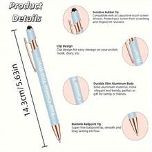 6pcs Customizable Multi-Color Metal Ball Pens - Retractable, Lightweight And Durable, Medium Tip - Blue, Pink, Gray, Green, Beige, Black Options - Suitable For Business, Office Supplies, School, Back To School And Graduation Gifts, Personalized Pens - Bộ - Xem 2