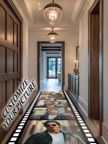 Custom Photo Film Strip Hallway Runner Rug, Personalized Picture Long Floor Mat For Entryway, Corridor, Bedroom, Kitchen & Living Room, Unique Memory Gift For Couples, Family & Friends, Wedding, Anniversary, Housewarming, Birthday & Christmas Decor - Multicolor - View 8