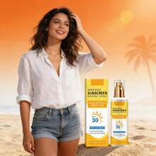 Spray Protector Solar para Cabello y Cuero Cabelludo SPF 30 | Fórmula Mineral, No Grasosa y Ligera | Protege contra el Desvanecimiento del Color y Daños Solares, Nutre el Cabello Seco | Ideal para Playa y Uso Diario | 100ML - Spray Protector Solar para Cuero Cabeludo - Ver 2