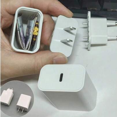 带密码锁的重型保险箱，用于存放现金、贵重物品、电子产品 - 重型塑料保险库，适用于办公室/商业用途，兼容 -C/Lightning/Type-C 接口（出于某些原因，没有实际接口）