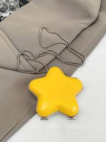 Mini Star Shaped Bag[US-Based Shipping], New European And American Fashion Personalized Lipstick/Earphone Pouch, Chain Strap Contrasting Color Design, Cute Style, Valentine's Day Gift For Friends,Star Bag,Women Solid Color Minimalist Shoulder Bag, Casual Daily Use Organizer Pouch, Fashionable Butter Yellow Bag For Women,Star Box Clutch 2026 New Evening Bag Fashionable Casual Shiny Women Shoulder & Crossbody Bag, Stars Hollow Women Bag,Fashionable Novelty Bag Heart Design Yellow Mini Chain Valentines, Fashionable Butter Yellow Bag For Women,Gifts For Women Women's Fall Clothing Winter Clothing Gift Fall Autumn Velvet Furry Party Fuzzy Plush Thanksgiving Festival Cyber Holiday Knitted Winter Valentine's Day Gift Women's Crossbody New Year Snow Warm Thermal,Mochilas,Backpack,Laptop Case,Backpacks For Women,Tote Bags For Women,Shoulder Bags For Women,Purse Accsesories,Work Bag,Carteras De Mujer Elegantes,Handbags,Id Holder,Mini Backpack,Tote Bags,Luggage Set,Purse,Travel Essential - Màu vàng - Xem 9