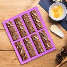 1pc 8-Cavity Silicone Granola Bar Molds, Rectangle Ice Cube Chocolate Mold For Baking Protein Energy Bar, Truffles, Brownies, Baking Tools - Multicolor - View 4