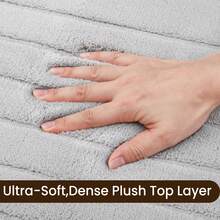 Treeboy 1PC Area Rugs Living Room,3D Semicircular Pattern Cream Area Rugs For Bedroom,Extra Large Rugs For Living Room,Machine Washable Anti Slip Short Pile Rug For Kids Room Bedroom - Gris Claro - Ver 2