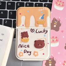 Cute Portable Makeup Mirror, Compact Handheld Folding Vanity Mirror For Student Dorm And Desktop - Multicolor - View 8