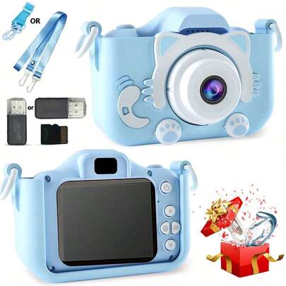 YAIUZGOO 1080P High Definition 2-Inch Screen Digital Camera, Includes Protective Case, SD Card Reader, Cute Gift For Birthday, New Year, Valentine's Day, 150mAh
