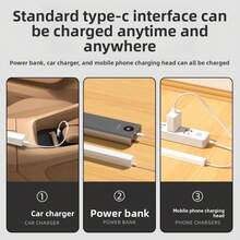 1个USB可充电LED人体感应橱柜灯，卧室夜灯条，暖白光/白光，无线充电衣柜灯，磁吸式厨房橱柜衣柜楼梯照明灯 - 2pcs - 查看 7