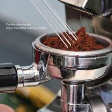 Aguja de distribución de café de acero inoxidable - Herramienta práctica y manual de apisonado para una extracción uniforme - Ideal para uso doméstico - Negro, accesorios de servicio de café - Negro - Ver 2