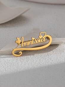 1 chiếc ghim cài áo khắc tên theo yêu cầu, thiết kế thanh lịch, phù hợp cho nữ, ghim cài áo/mũ kết hợp chữ cái, quà tặng cá nhân hóa dành cho phái nữ. - Nhiều màu - Xem 4