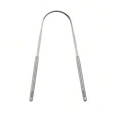 1pc Professional Stainless Steel Tongue Scraper - Adult Metal Tongue Cleaner, Reduces Bad Breath, Improves Oral Hygiene, Unscented, Includes Storage Case - Silver - View 3