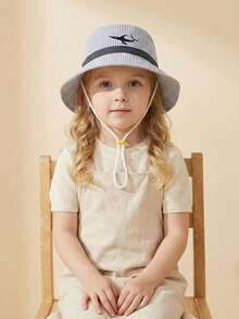 女童渔夫帽，可爱卡通图案防晒帽，适合春、夏、秋季佩戴 - 1PC - 查看 1