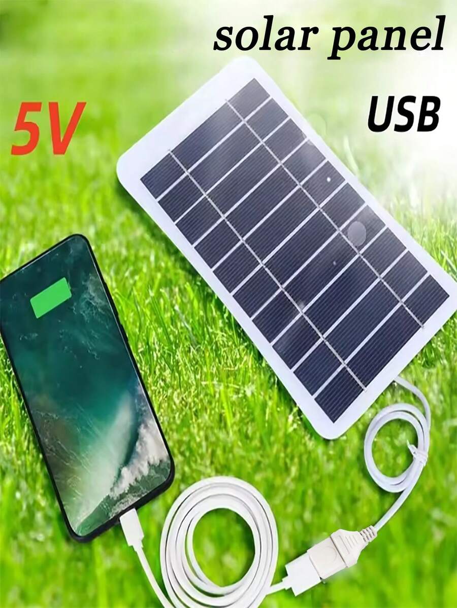 Conjunto de cargador solar Tipo-C - Panel solar portátil flexible y mini, ligero y plegable, alta eficiencia de conversión, carga rápida, adecuado para teléfonos, baterías portátiles y dispositivos de vehículos, esencial para camping, senderismo y emergencias al aire libre