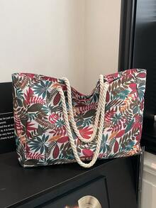 Large Waterproof Beach Tote Bag, Women's Handbag With Zipper, Waterproof And Sand-Proof, Suitable For Swimming Pool, Random Pattern - Multicolor - View 9