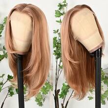 13x4 Layered Brown Wigs Light Brown Lace Front Wigs HD Lace Frontal Wigs Short Curly Lace Front Wig Pre Plucked Glueless Layered Wig Breathable Cap Easy Install Wig Free Part Heat Resistant Fiber Wig For Women Girls Halloween Christmas Party Vacation Daily Used 22 Inch - Blonde - 查看 2