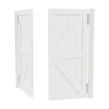 Doppelte Schwingtüren, weiße Fenstertüren 90 x 90 cm als Raumteiler, Innenraum-Trennwand-Set 35,43 x 35,43 Zoll - A - Übersicht 7