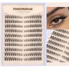 Natural Lash Clusters Wispy Eyelash Clusters C Curl LeftRight Cluster Eyelashes Extensions 180pcs Cluster Lashes Individual Lash Extension Band Eye Lashes By TOOCHUNAG - 彩色 - 查看 6