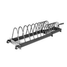 RAVIAN Weight Plate Rack With Wheels, Heavy-Duty Steel Horizontal Storage Cart For Bumper & Tri-Grip Plates, Portable Home Gym Organizer - A - View 1