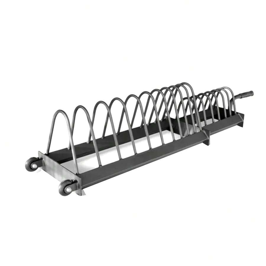 RAVIAN Weight Plate Rack With Wheels, Heavy-Duty Steel Horizontal Storage Cart For Bumper & Tri-Grip Plates, Portable Home Gym Organizer - A - View 1