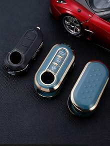 1pc Soft TPU Car Key Fob Cover/Protector Case, Suitable For Fiat 500, Peugeot, Buick, Iveco, Olsen Car Key Remote Control Shell, Anti-Drop, Anti-Dust, Elegant High-End Key Holder, Also Suitable For Women Gifts For Mother, Father, Graduation, And Teacher - one-size - View 10