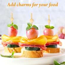 100/50/30/10pcs Wooden Color Pearl - Comes With High-Quality Bamboo Skewers, Suitable For Fruit, Appetizers, Drinks, Party BBQ, Fruit Kabobs, BBQ Skewers, Fruit Plate Decorations, Food Skewers, Fruit Skewers, Party Food Accessories, Party Food Serving, Party Supplies - White - View 7