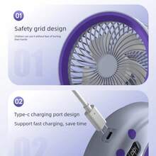 新款无叶桌面风扇，台式空调风扇，家用电风扇，办公桌风扇，USB充电，适用于露营、徒步旅行、办公室、家庭、客厅等场所。 - 其他 - 查看 9
