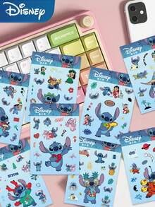 Disney 8入組迪士尼卡通史迪奇DIY拼圖貼紙，趣味酷炫塗鴉貼紙，適用筆電、行李箱、電腦、滑板、筆記本、手機殼，禮物與學校用品 - A - 查看 12