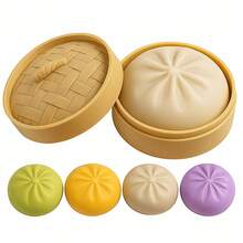 1/2/3个装可捏捏食物减压玩具：彩色迷你面包挤压球，慢回弹抗压神器，逼真面包球，可拉伸感官桌面玩具，缓解焦虑，办公室放松，家居装饰 | 送给家人和朋友的最佳礼物 - 彩色 - 查看 4