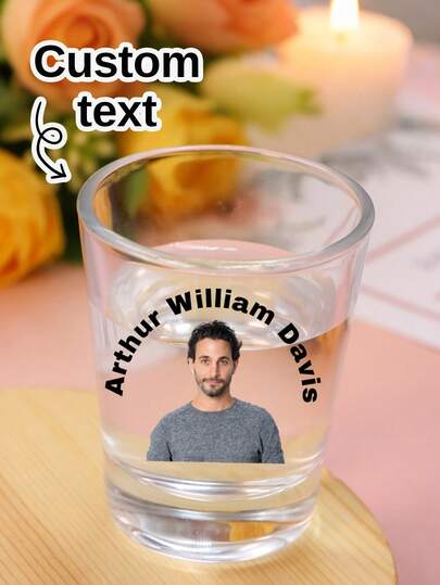 Customized Photo Wine Glass, Can Personalize Photo And Text, Customized Photo Shot Glass, Shot Glass With Photo, Customized Shot Glass, Customized Birthday Shot Glass, Personalized Photo Shot Glass, Multi-Functional, Funny Bff Shot Glass, Party Favor, Groom's Face For Bride, Sisters' Travel, Bachelor Party Gift