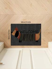 1 pieza Felpudo de bienvenida con diseño de perro de dibujos animados, alfombra pequeña, felpudo de bienvenida, alfombra, tapete de piso, felpudo de exterior, alfombra de cocina, decoración del hogar, felpudo de entrada, alfombra pequeña de área, tapete de exterior, decoración del hogar, alfombra de área, alfombra de jardín, alfombra lavable, alfombra esponjosa, alfombra gruesa, alfombra mullida, alfombra de otoño/invierno - Multicolor - Ver 13
