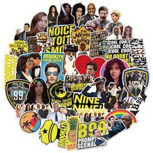 50 piezas Pegatinas de graffiti de Brooklyn 99, pegatinas decorativas DIY adecuadas para portátil, refrigerador, equipaje, funda de teléfono, vaso de agua - Multicolor - Ver 1