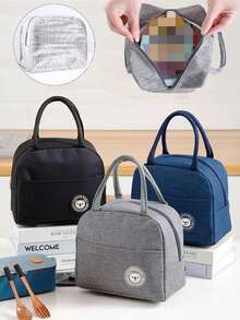 1 sac isotherme portable, convient pour le petit-déjeuner, le déjeuner, la boîte à lunch pour le travail, sac isotherme étanche et anti-fuite, grand sac alimentaire portable, sac isotherme étudiant, sac de pique-nique portable, convient pour le bureau, l'école, le pique-nique, l'extérieur, les voyages, le camping. - Multicolore - Voir 2