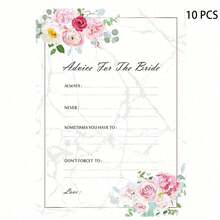 10/20 Pcs Wedding Trivia Game Cards, Floral Printed Bridal Shower Game Supplies, Guessing Game Set - A - View 6