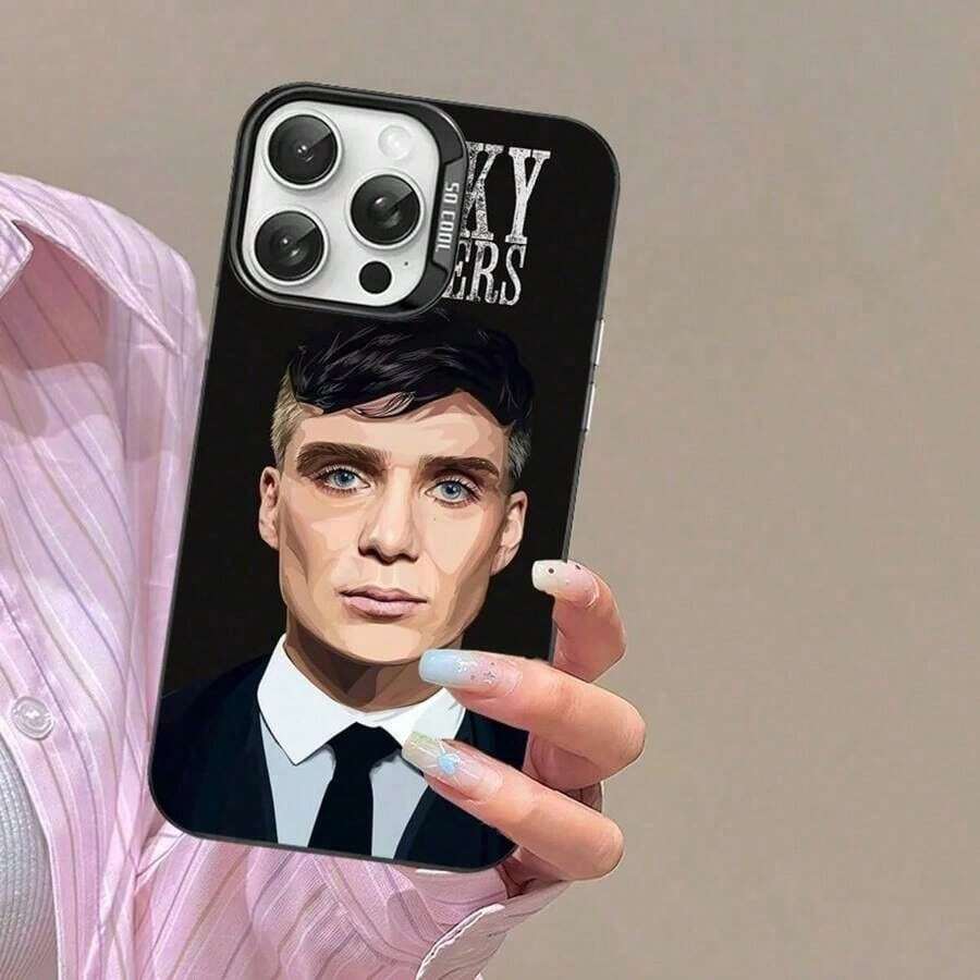 Funda de teléfono de la película Peaky Blinders compatible con  16, 15, 14, 13, 12, 11 Pro Max, X, XR, XS Max, 8, 7 Plus, con cubierta trasera mate resistente a los golpes. Funda compatible con  Galaxy S17, S17 Pro, S17 Pro Max - Durchscheinend Schwarz 2 - Übersicht 1