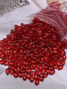 9x14mm Loose Red Teardrop Beads - Red - View 3