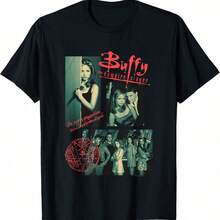 Buffy The Vampire Slayer Buffy Summers Distressed Hero T-Shirt. - Black - View 1