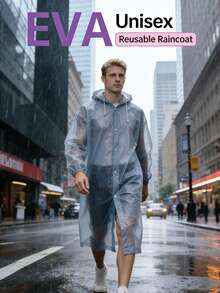 一件加厚透明成人雨衣，全身防水防风可重复使用雨披，适合户外旅行、通勤、工作、上学等场合，经久耐用且轻便。适合作为父亲节、母亲节礼物送给朋友、男女朋友、家人、老师等。也适合户外、花园、旅行、便携、海滩等场合。此外，也适合作为毕业季、毕业典礼、毕业礼物、祝贺毕业、毕业派对、户外用品、旅行便携、徒步旅行、露营、夏季必备、夏季便携等场合。雨衣/雨夹克/防水夹克/雨披/防水斗篷/雨衣/不透水/雨具/儿童雨衣/成人雨衣/户外 - 非一次性雨衣 - 查看 2