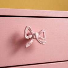 5pcs+ Set Includes Wrench, Pink Bow Decor Knobs For Bedroom, Vanity, Wardrobe, Decorative Bow Pull Handles With Screws, Suitable For Bathroom Or Entryway Storage, Towel Rack, Small Gifts - Multicolor - View 3