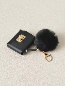 1pc Classic Retro Polka Dot Pattern Mini Pouch Keychain Earphone Case Keyring Holder Charm Fashion Accessory For Daily Use Cute Girly Stuff Kawaii Vacation Essentials Bag Accessories - Multicolor - View 5