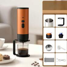 Cafeteira Portátil 3 em 1, Máquina de Espresso, Cafeteira de Viagem Auto-Aquecida, Moer Grãos de Café, Máquina de Espresso Compacta e Mini para Carro, Camping, Trilha - máquina de café - Visão 21