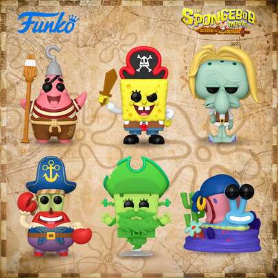  Bộ sưu tập Funko POP! Phim điện ảnh: The Big Movie - SpongeBob / Gary / Squidward Tentacles / (Flying Dutchman) - Mô hình vinyl sưu tầm, lựa chọn quà tặng sáng tạo.