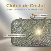 Handbags, Evening Bags, Bags With Rhinestones And Pearls, Removable Chain Shoulder Straps. - Gold - View 3