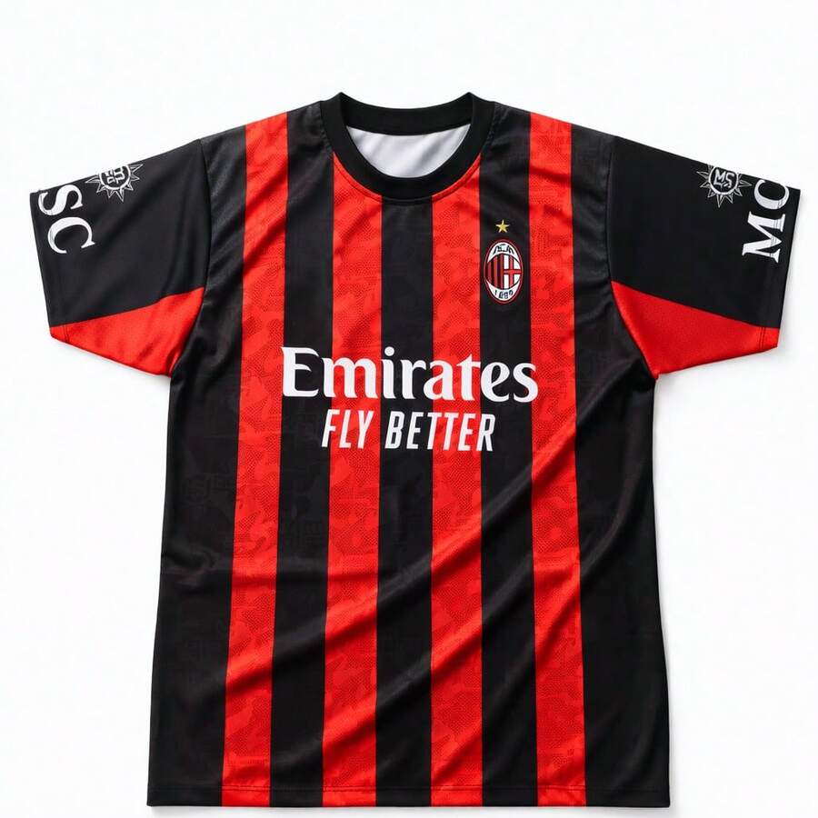 Milan Home Jersey 25/26 (No Number) Men's Fan Jersey - Red - 主要的 - 查看 1