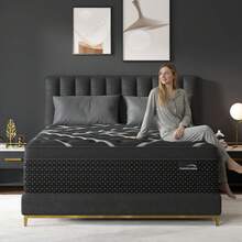 Duchess 12"14"Twin Full Queen King Size Bed Mattress In A Box, Medium Firm Hybrid Pocket Spring Gel Memory Foam Mattress For Motion Isolation & Silent Sleep&Lumbar Support & Pressure Relief - 12寸 - 查看 10
