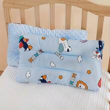 1个幼儿枕头，双面设计，采用柔软天鹅绒和布料材质，透气耐用，一体成型。 - 彩色 - 查看 3