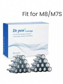 20支原裝針頭，適用於 Ultima M8、M8S、M7S、A10、A6 機型 - 100% 原裝 Dr.Pen A8S M8S A9 針頭 - 適用於米諾析定、護膚、SPA、自我護理、護膚工具、面部護理、美容用品、面部按摩工具、臉部滾輪 - 彩色 - 查看 11
