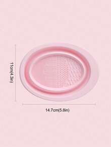 1pc Silicone Folding Dish Washing Pad, Makeup Brush Cleaner Mat, Beauty Sponge Cleaning Tool - Multicolor - View 11