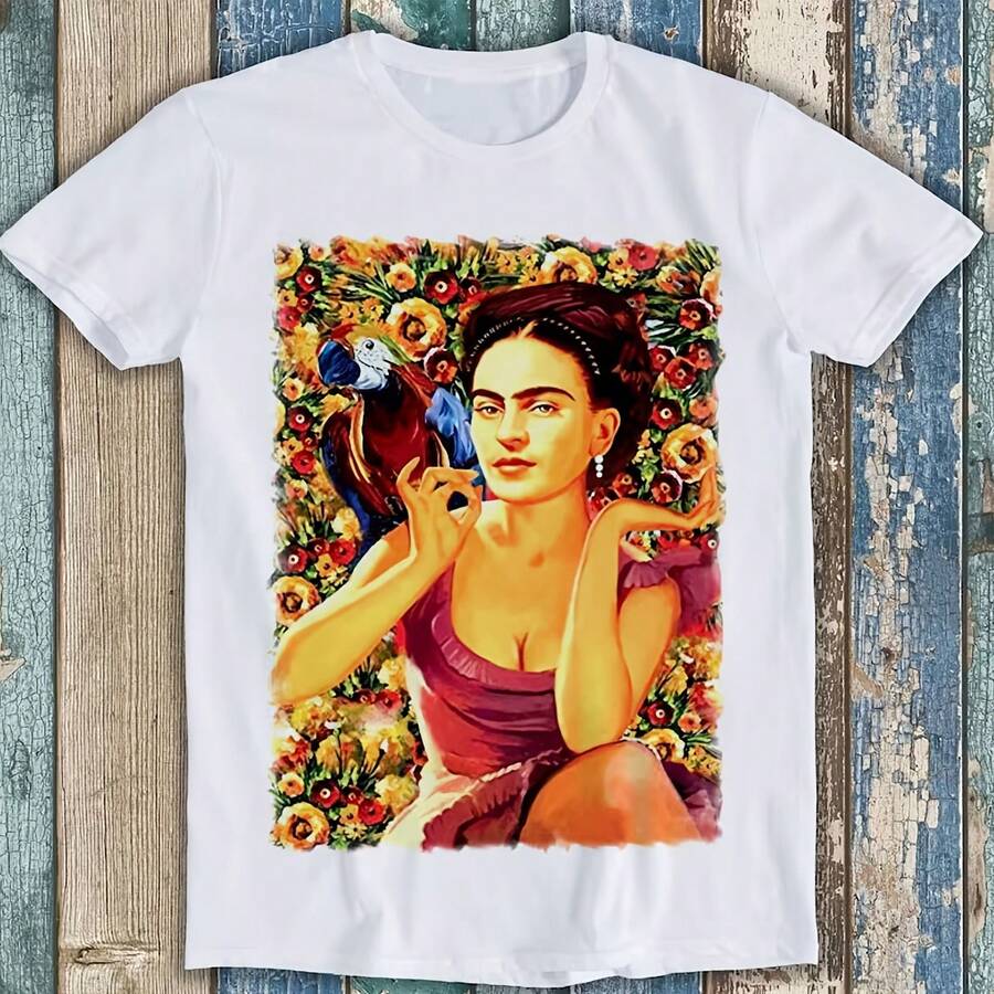 Parrot Bird Pet Lover Water Paint Art Funny Gift Tee T Shirt M1592 - 白色 - 查看 1