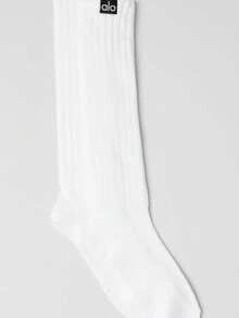 Alo Yoga Alo Unisex Scrunch Socks - trắng - Xem 3